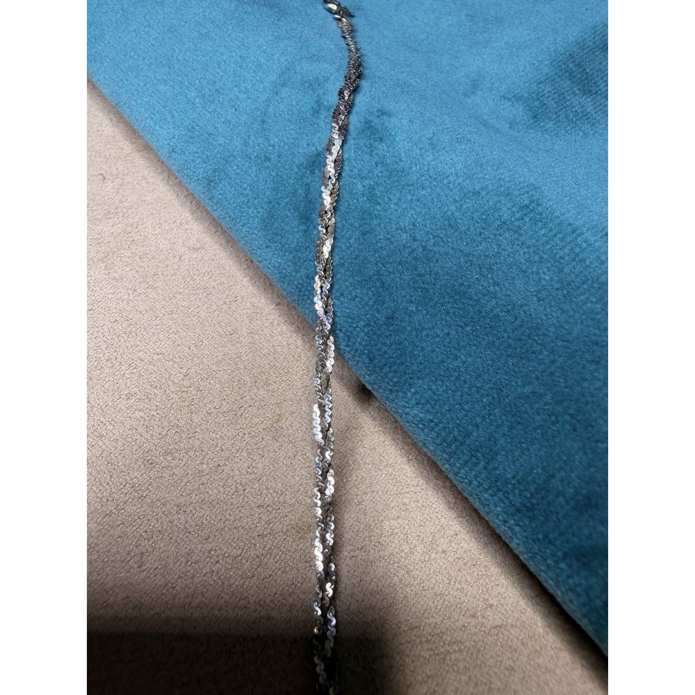 Solid 925 Sterling Silver Danecraft Primavera Italy Twisted Wave Bracelet 7"